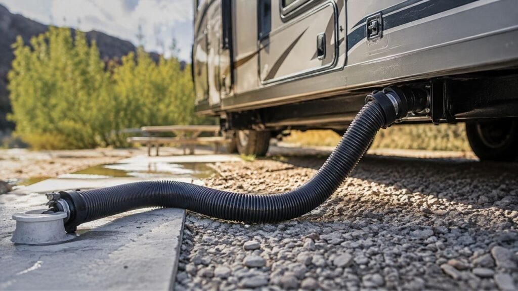 Can You Dump an RV Without Using a Sewer Hose Support